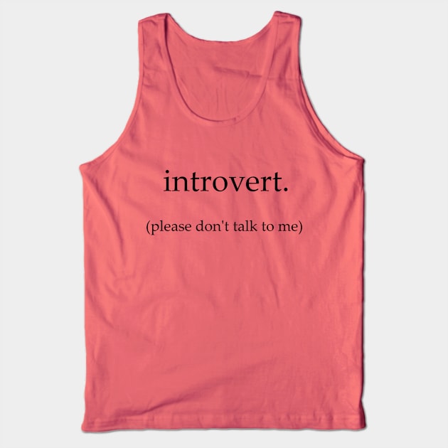introvert Tank Top by Cetaceous